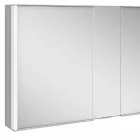 Specchio da Parete con 3 Ante Moderno in Alluminio Verniciato Argento - Demon Viadurini