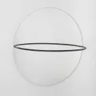 Specchio da Parete con Appendiabiti in Acciaio Moderno Made in Italy - Chioccia Viadurini