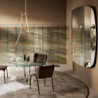 Specchio da Parete con Struttura in Legno Verniciato Nero Made in Italy - Arya Viadurini
