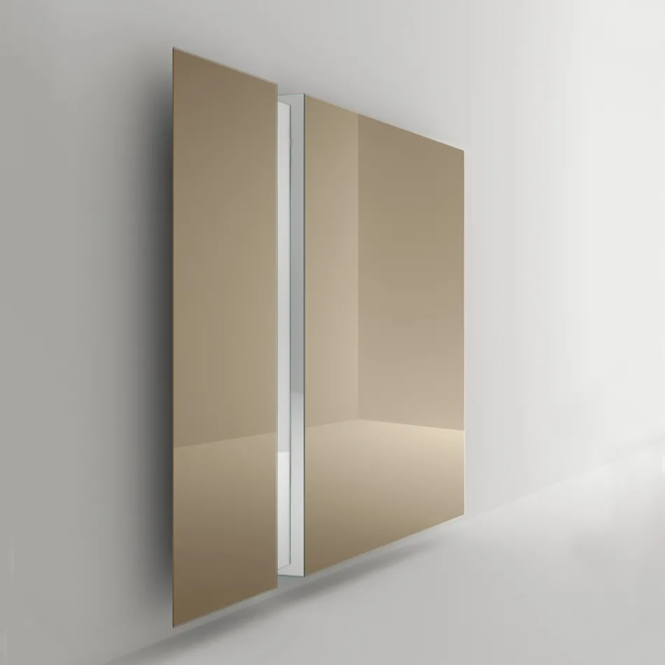 Specchio da Parete con Taglio Laterale a V Made in Italy - Spirit Viadurini