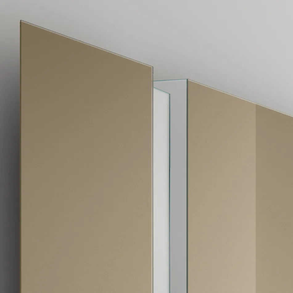 Specchio da Parete con Taglio Laterale a V Made in Italy - Spirit Viadurini