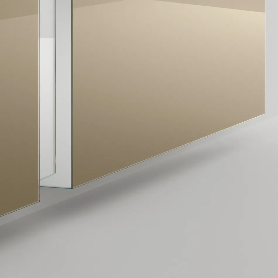 Specchio da Parete con Taglio Laterale a V Made in Italy - Spirit Viadurini