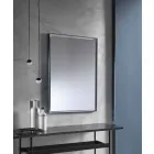 Specchio da Parete con Telaio in Alluminio e Luce LED Made in Italy - Chik Viadurini