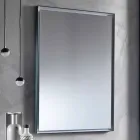 Specchio da Parete con Telaio in Alluminio e Luce LED Made in Italy - Chik Viadurini