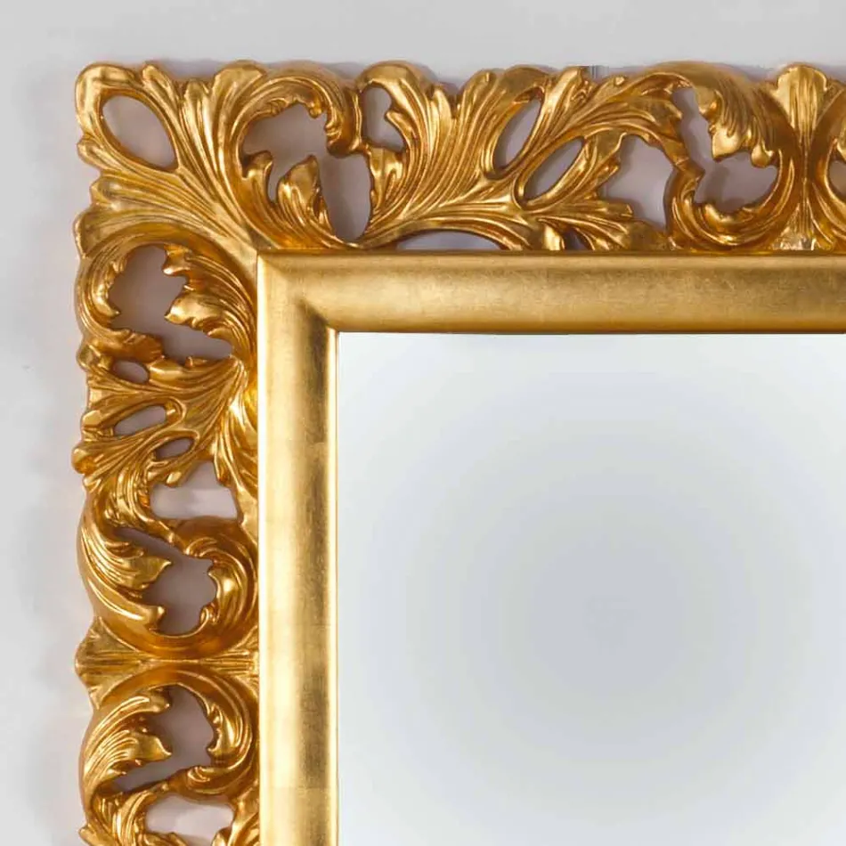 Specchio da parete di design finitura foglia oro Gudin, 108x87 cm Viadurini