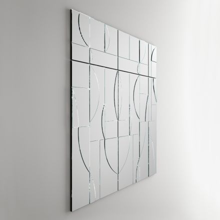 Specchio da Parete Modulare con Struttura in Legno Made in Italy - Saetta Viadurini