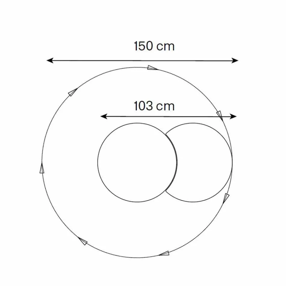 Specchio da Parete Rotondo con Satellite che Ruota a 360° Made in Italy – Shaki Viadurini