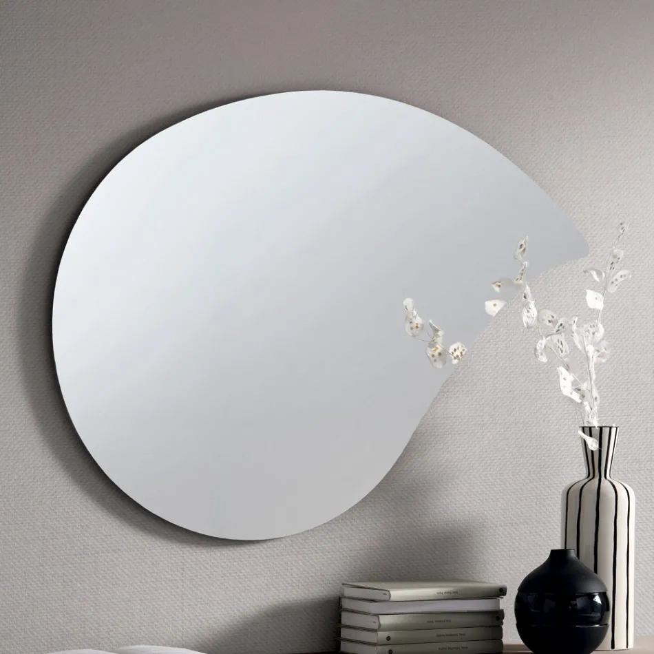 Specchio da Parete Sagomato a Forma di Goccia Made in Italy - Aurelia Viadurini