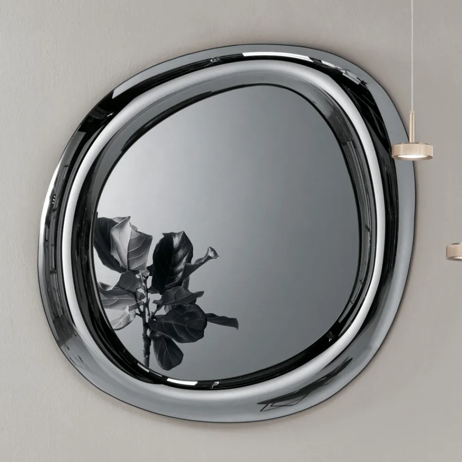 Specchio da Parete Sagomato con Cornice Curva Made in Italy - Babila Viadurini