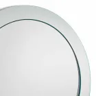 Specchio da Terra Rotondo Moderna con Cornice Inclinata Made in Italy – Salamina Viadurini