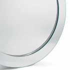 Specchio da Terra Rotondo Moderna con Cornice Inclinata Made in Italy – Salamina Viadurini