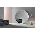 Specchio da Terra Rotondo Moderna con Cornice Inclinata Made in Italy – Salamina Viadurini