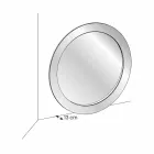 Specchio da Terra Rotondo Moderna con Cornice Inclinata Made in Italy – Salamina Viadurini