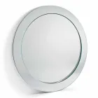 Specchio da Terra Rotondo Moderna con Cornice Inclinata Made in Italy – Salamina Viadurini