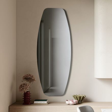 Specchio Dalla Forma Allungata in Tre Varianti di Colore Made in Italy - Silea Viadurini