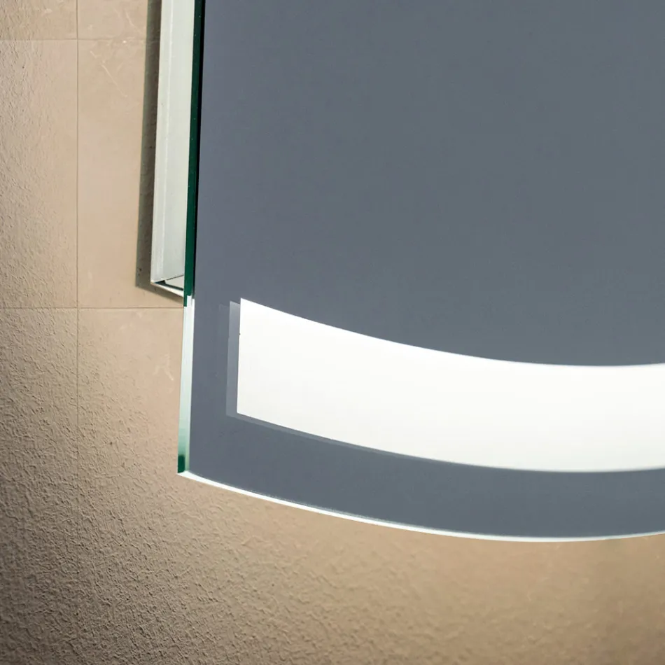 Specchio Retroilluminato con Stripe Led a Luce Continua - Excelsior Viadurini