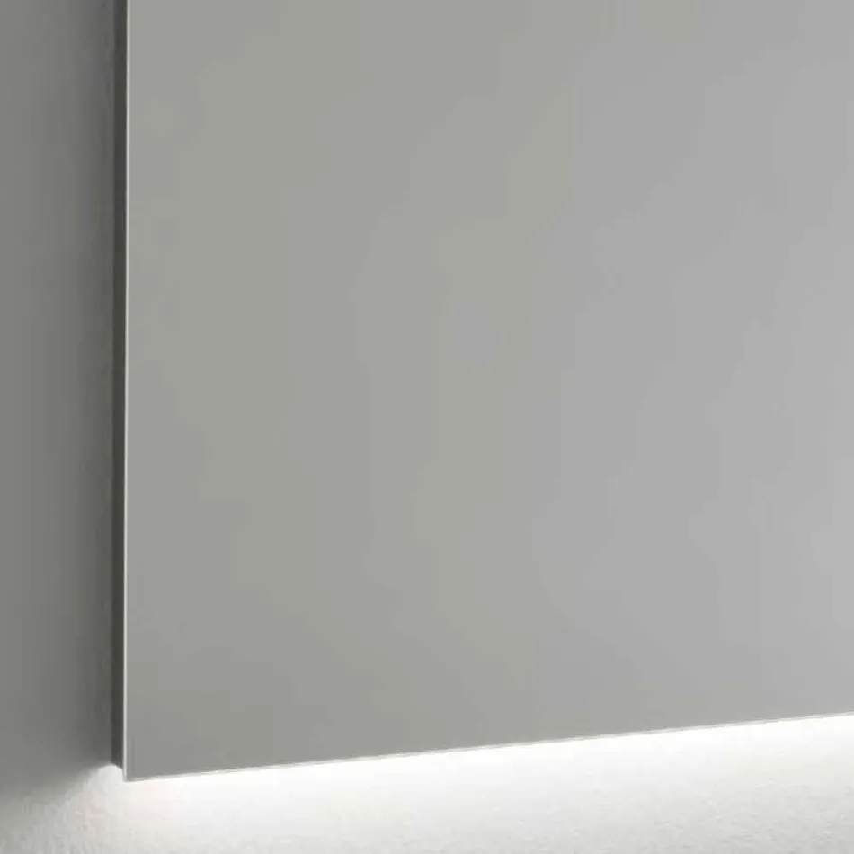 Specchio Retroilluminato da Parete con Telaio in Acciaio Made in Italy - Tundra Viadurini