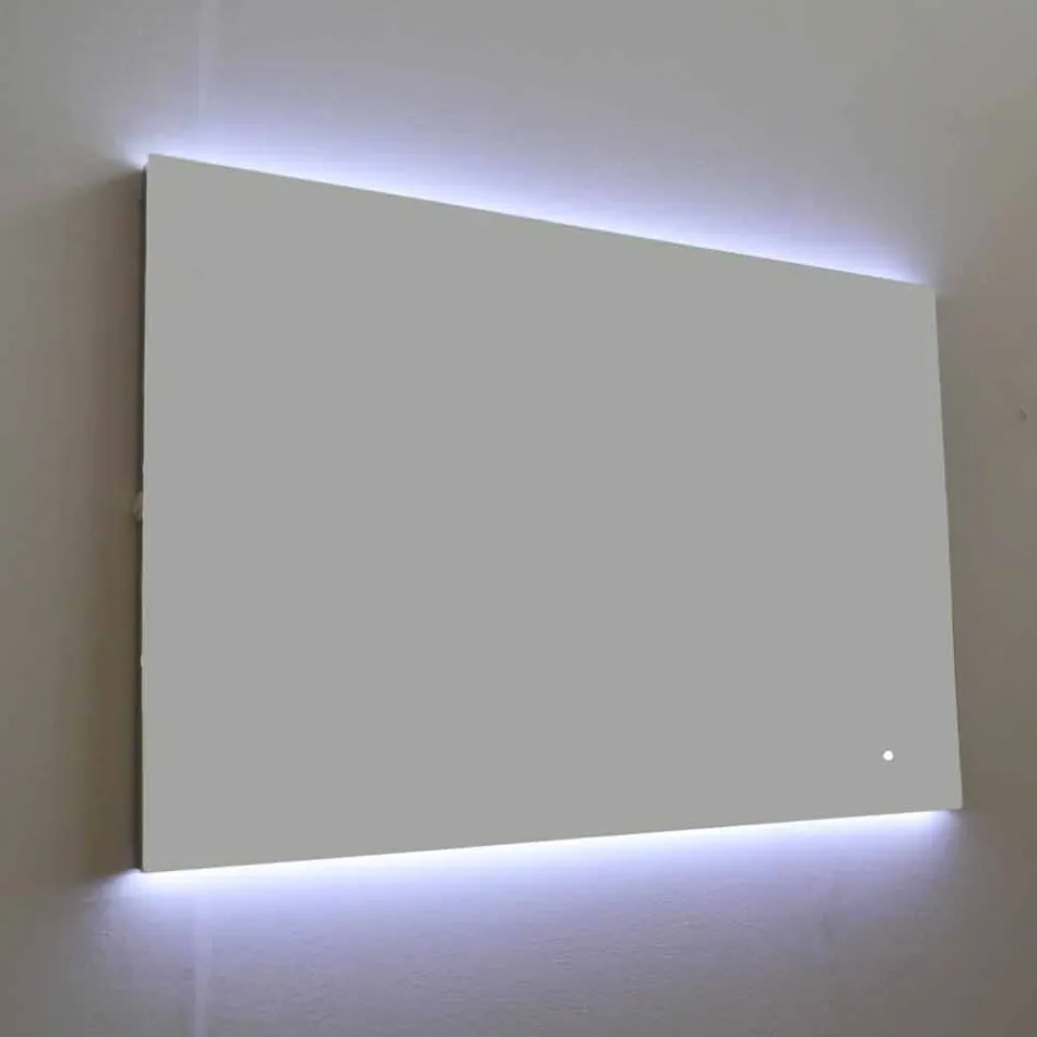 Specchio Retroilluminato da Parete con Telaio in Acciaio Made in Italy - Tundra Viadurini