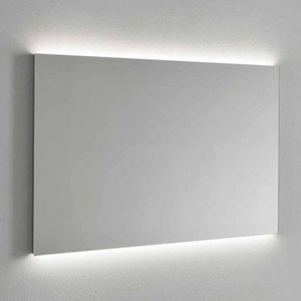 Specchio Retroilluminato da Parete con Telaio in Acciaio Made in Italy - Tundra Viadurini