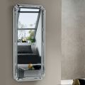 Specchio Rettangolare con Cornice in Cristallo Fuso Made in Italy - Belinda