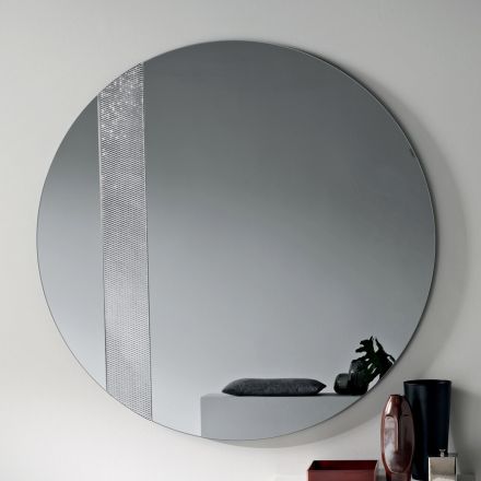 Specchio Rotondo con Inserto a Rete Made in Italy - Brigitta Viadurini