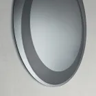 Specchio Rotondo da Parete con Decorazione Sabbiata Made in Italy - Annamaria Viadurini