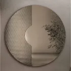 Specchio Rotondo da Parete con Inserto a Rete Made in Italy - Annabella Viadurini