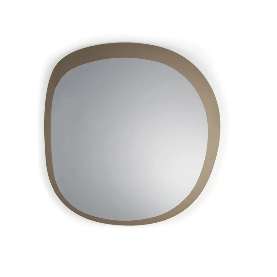 Specchio Sagomato Composto da 2 Vetri Sovrapposti Made in Italy - Alida Viadurini