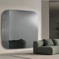 Specchio Sagomato con Inserto Rigato Made in Italy - Alessia
