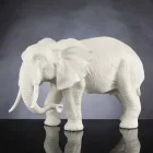 Statuina a Forma di Elefante in Ceramica Lavorata a Mano Made in Italy - Fante Viadurini