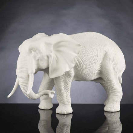 Statuina a Forma di Elefante in Ceramica Lavorata a Mano Made in Italy - Fante Viadurini