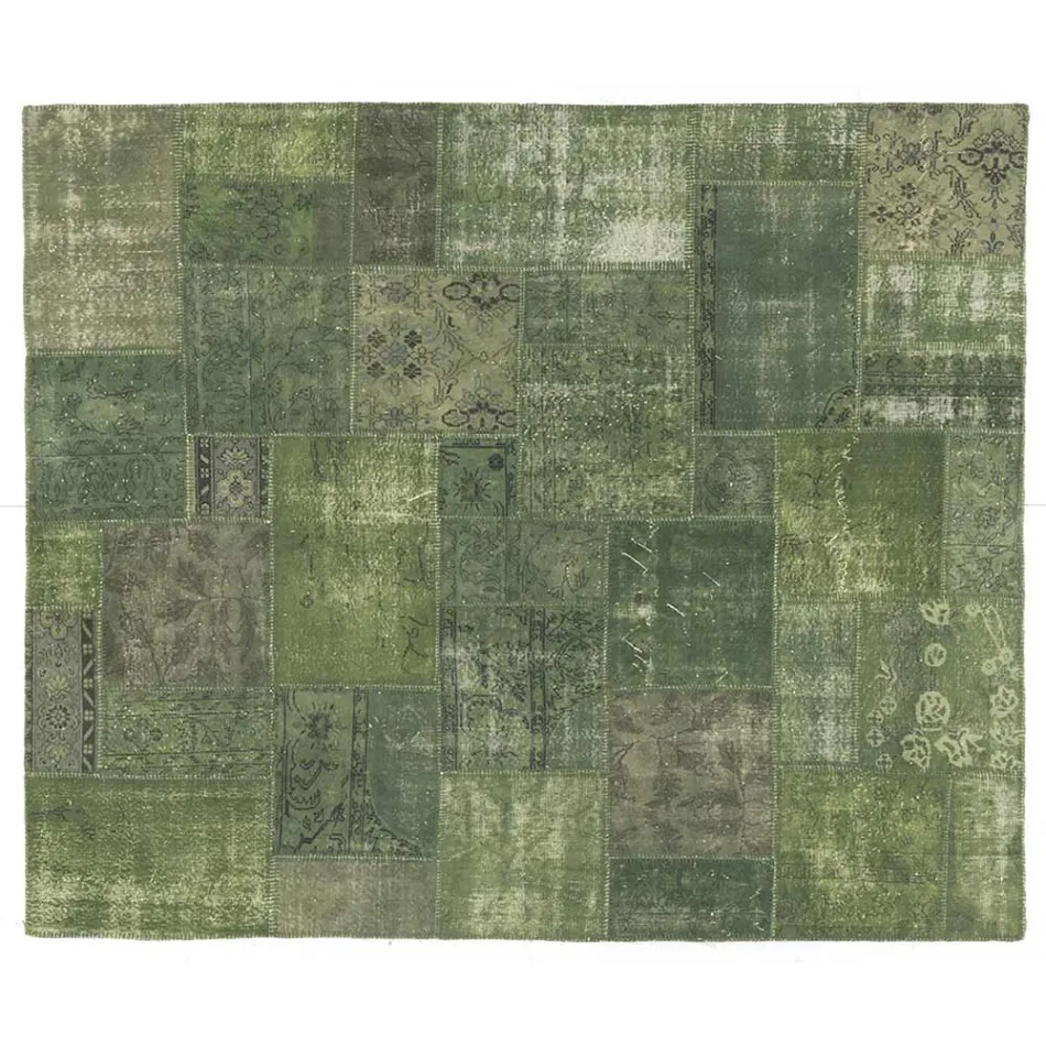 Tappeto Salotto Artigianale in Patchwork Annodato a Mano in Turchia - Raimund Viadurini