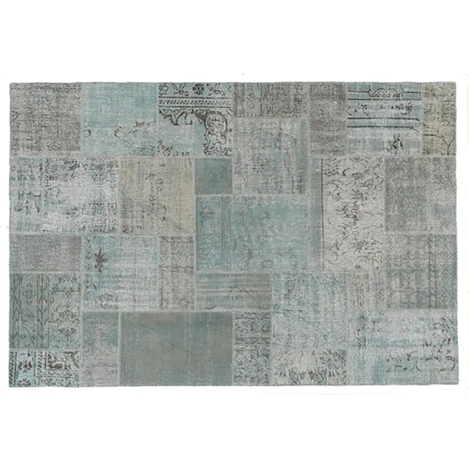 Tappeto Salotto Artigianale in Patchwork Annodato a Mano in Turchia - Raimund Viadurini