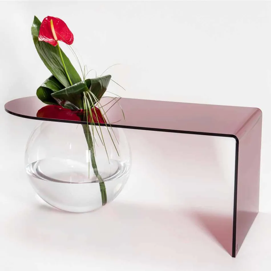 Tavolino a ponte moderno in plexiglass realizzato in Italia, Bolly Viadurini