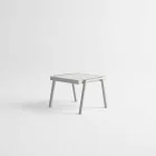 Tavolino Basso da Esterno in Alluminio e Laminato di Design Moderno - Carmine2 Viadurini