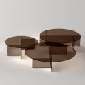 Tavolino Basso in Vetro Bronzo dal Design Raffinato Made in Italy - Laris