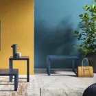Tavolino Caffè da Salotto in Metallo di Design Quadrato 2 Dimensioni - Josyane Viadurini