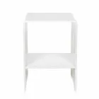 Tavolino / comodino bianco design moderno Mimi, made in Italy Viadurini