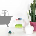 Tavolino / comodino bianco design moderno Mimi, made in Italy