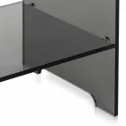 Tavolino / comodino fumé trasparente design moderno Mimi,made in Italy Viadurini