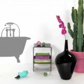 Tavolino / comodino nero design moderno Mimi, made in Italy