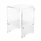Tavolino / comodino trasparente design moderno Mimi, made in Italy Viadurini