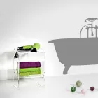 Tavolino / comodino trasparente design moderno Mimi, made in Italy Viadurini