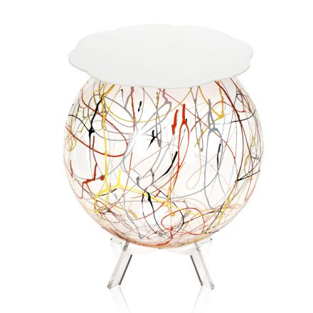 Tavolino Comodino Versatile in Plexiglass Colorato Riciclabile - Paolone Viadurini