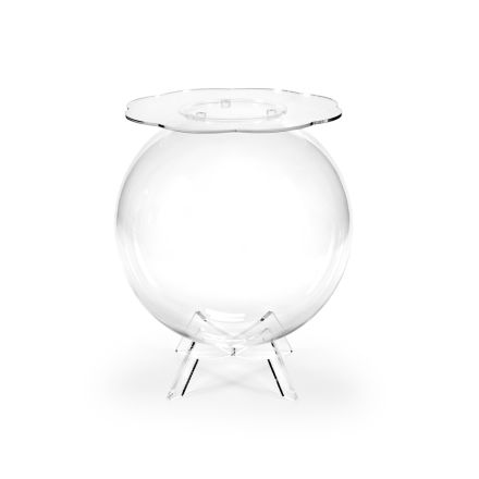 Tavolino Contenitore Multiuso in Plexiglass Trasparente Made in Italy - Scar Viadurini