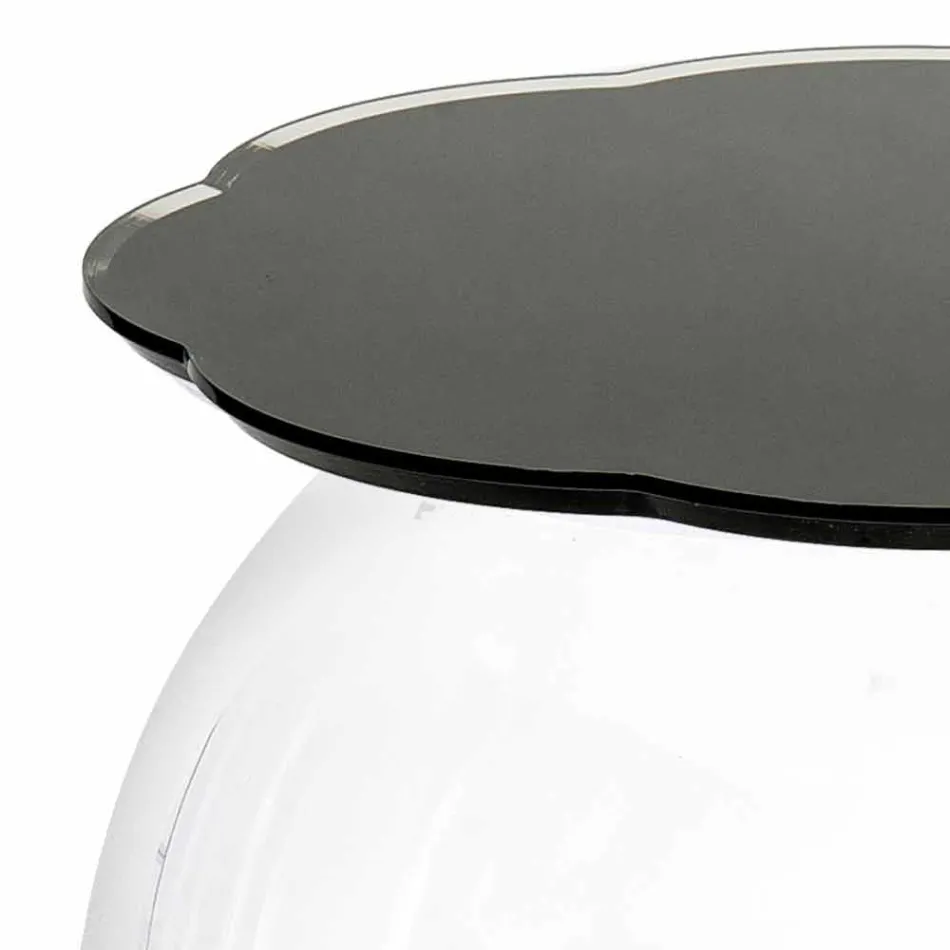 Tavolino / contenitore tondo nero Biffy,design moderno made in Italy Viadurini