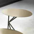 Tavolino da Caffè in Metallo Tondo, Design in Vari Colori e 2 Misure - Olesya Viadurini