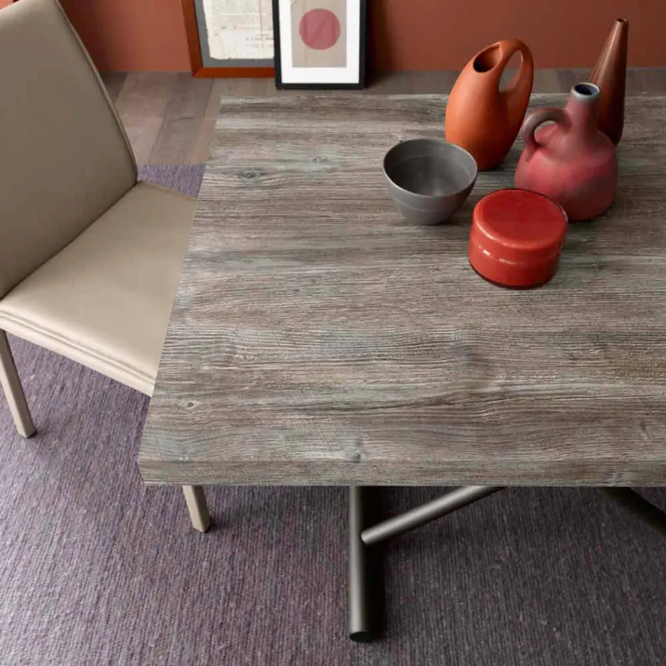 Tavolino da Caffè Trasformabile in Tavolo da Cucina Design Made in Italy - Genio Viadurini