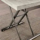 Tavolino da Caffè Trasformabile Moderno in Legno e Metallo Made in Italy - Gabri Viadurini