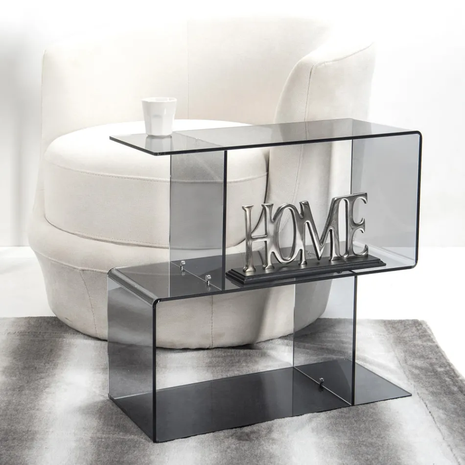 Tavolino da Divano in Plexiglass Trasparente o Fume Made in Italy -Janne Viadurini